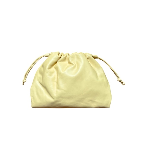 NWT COS Mini Cavatelli Leather Clutch Crossbody Bag - Butter Yellow - Picture 1 of 10